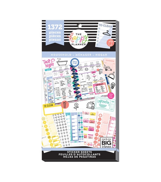 1372pc Household Happy Planner Sticker Pack