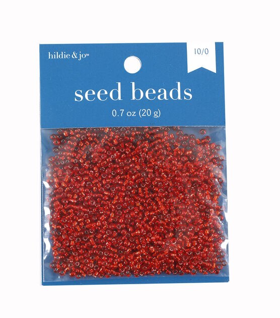 0.7oz Transparent Red Glass Seed Beads by hildie & jo