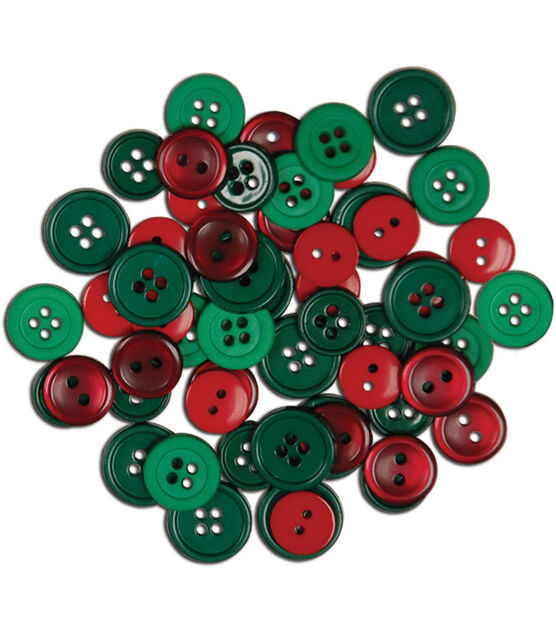 Favorite Findings 130ct Red & Green Buttons