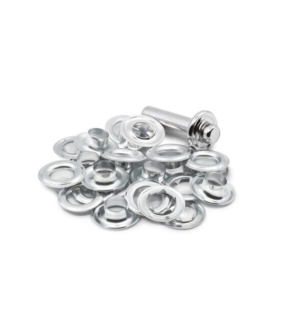  25 Sets Grommets Kit Metal Eyelets with Washers