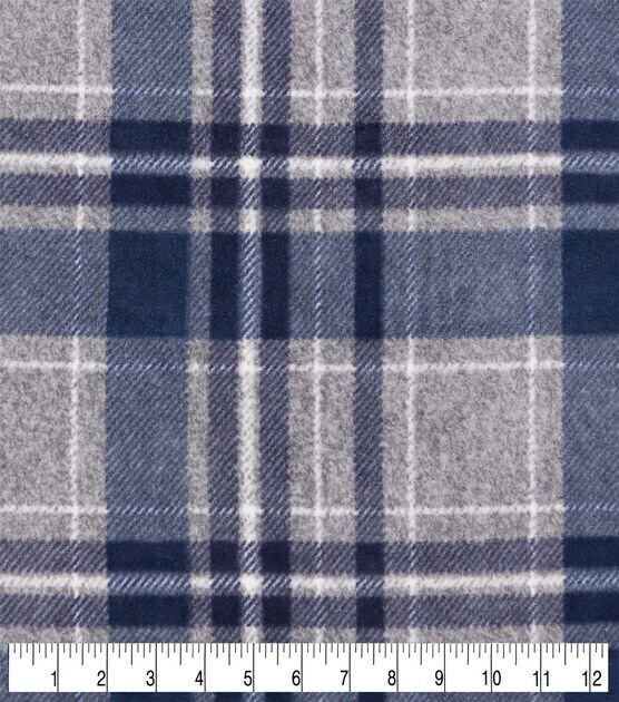 Cool Cottage Plaid Luxe Fleece Fabric, , hi-res, image 3
