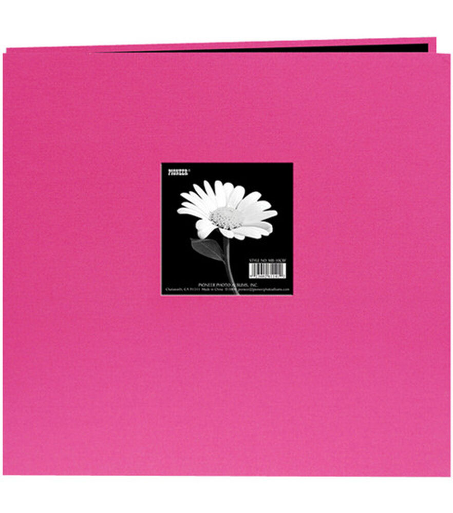 Pioneer 12''x12'' Cloth Postbound Album, Pink, swatch