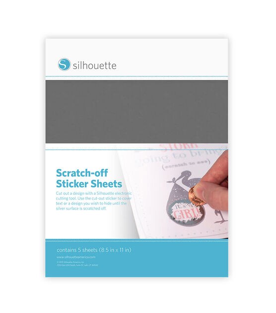 Silhouette of America Printable Scratch Off Sticker Sheets Silver