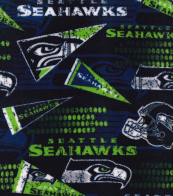 Fabric Traditions Seattle Seahawks Fleece Fabric Retro
