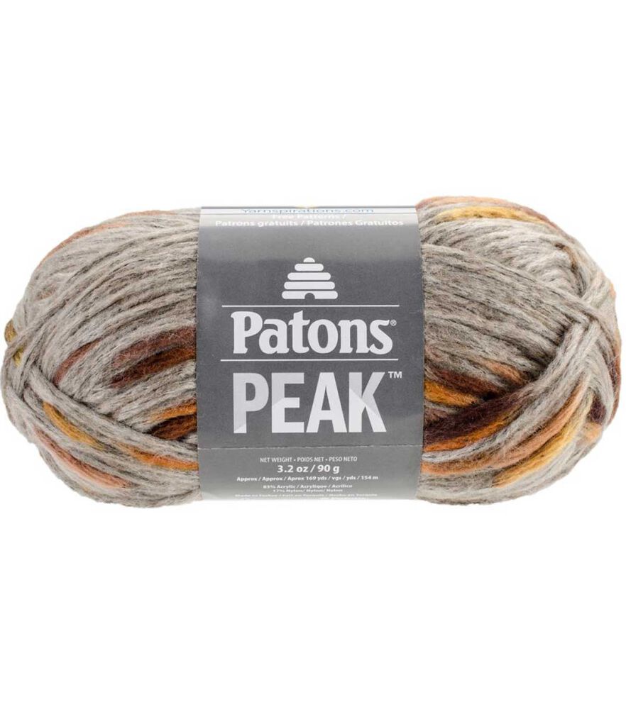 Patons Peak 169yds Bulky Acrylic Yarn, Cinnamon, swatch