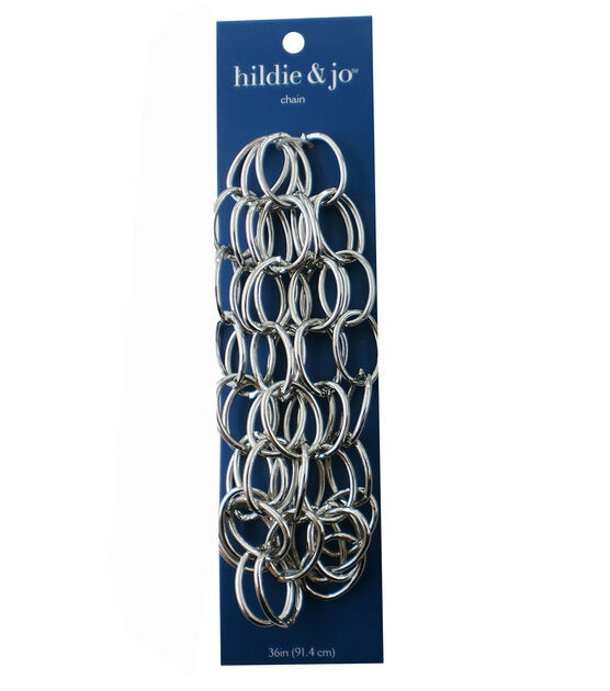 36" Silver Oval Iron Plain Chain by hildie & jo