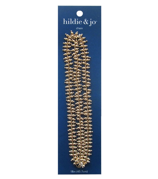 18" Gold Metal Ball Chain by hildie & jo