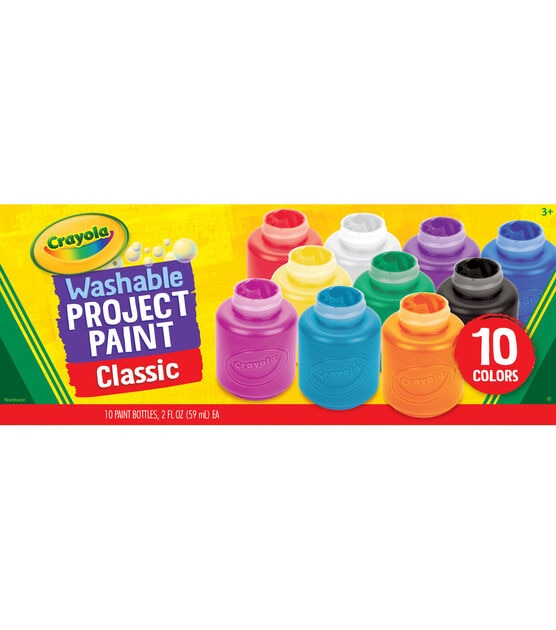 Crayola 20oz Kids Classic Paint Bottles 10ct