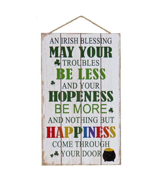 National Tree 16" St. Patrick’s Day Irish Blessing Wall Sign