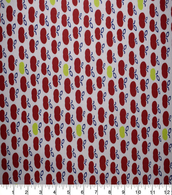 Apples on White Quilt Cotton Fabric by Quilter's Showcase, , hi-res, image 2