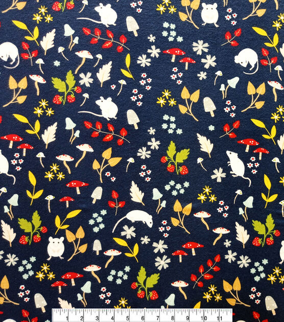 Fall Mouse Super Snuggle Flannel Fabric, , hi-res, image 2