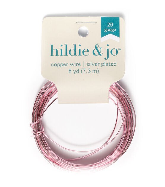 8yds Pink Silver Plated Copper Wire by hildie & jo