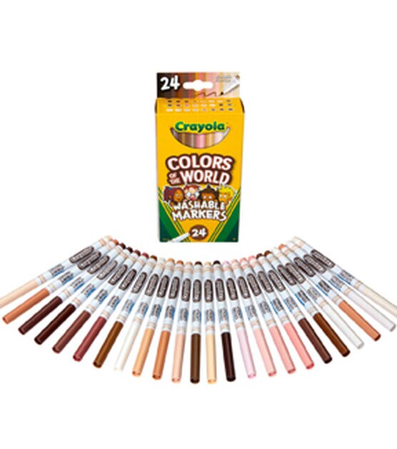 Crayola 24ct Colors of the World Fine Line Markers, , hi-res, image 2