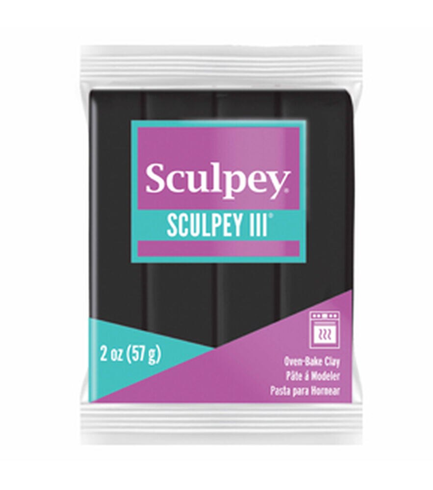 Sculpey 2oz Oven Bake Polymer Clay, Black, swatch