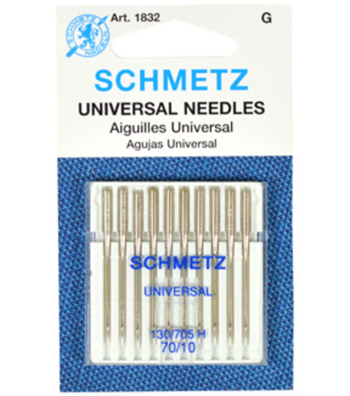Schmetz Size Needle Chrome Universal Sz 70/10 10pc 