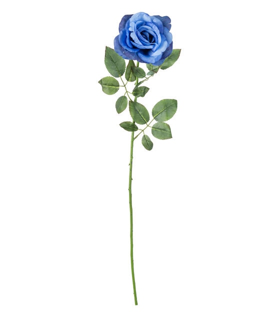 30.5" Blue Rose Stem by Bloom Room