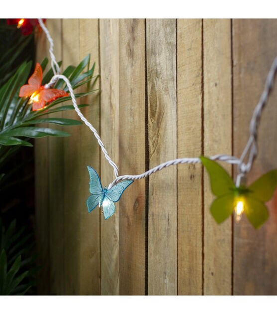 Northlight 10ct Summer Butterfly Outdoor Patio String Light 9ft White, , hi-res, image 2