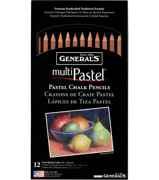 MultiPastel Pencils 12 Pkg Assorted Colors