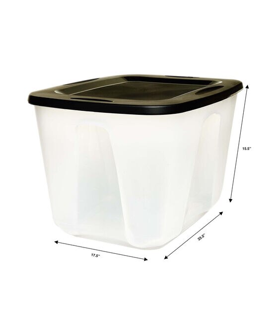 Homz 18 Gallon Standard Plastic Storage Container with Secure Lid