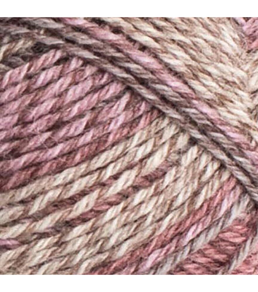 Patons Kroy Socks 166yds Super Fine Wool Yarn, Brown Rose, swatch, image 4