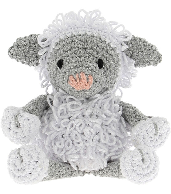 Hoooked White & Gray Lamb Lewy Crochet Kit, , hi-res, image 3