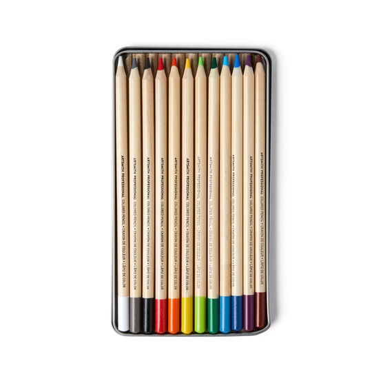 12ct Pro Colored Pencils with Case - Colored Pencils - Art Supplies & Painting