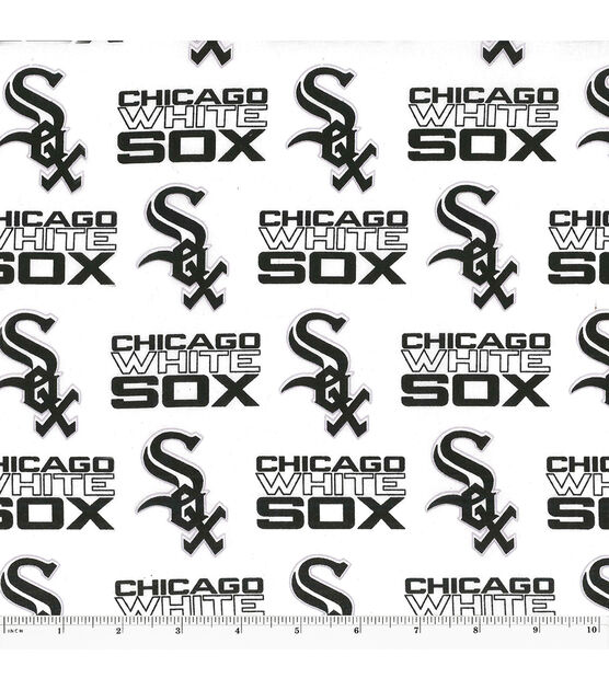 Fabric Traditions Chicago White Sox Cotton Fabric Tossed Print