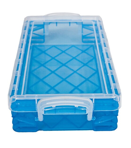 Super Stacker Large Pencil Box, 9 x 5.5 x 2.63, Clear, Sold as 3 Pack  (37539)