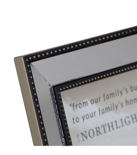 Northlight 8" x 10" Black & Silver Glass Mirror Picture Frame, , hi-res, image 4