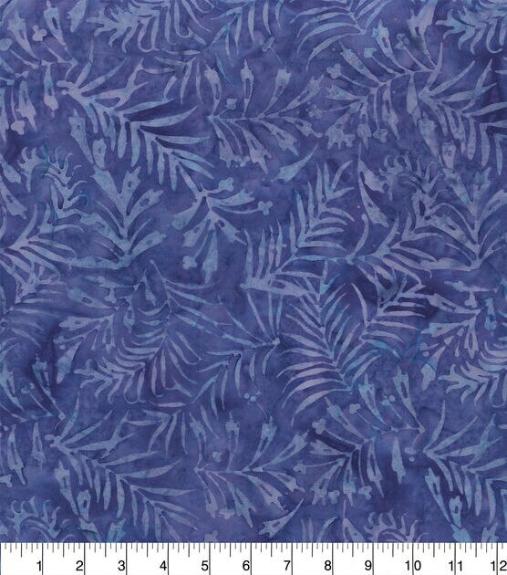 Indonesian Batik Cotton Fabric Purple Fern | JOANN