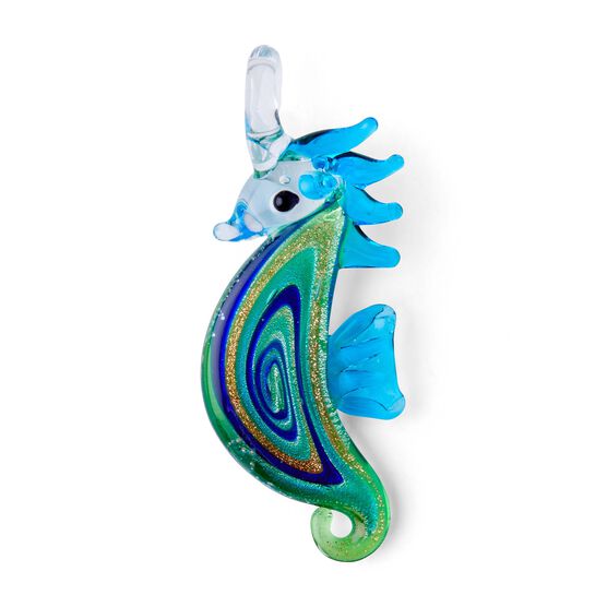 54mm x 26mm Multicolor Glass Seahorse Pendant by hildie & jo, , hi-res, image 2