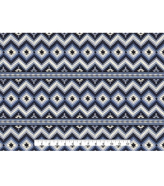Blue Aztec Super Snuggle Flannel Fabric, , hi-res, image 3