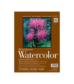 Strathmore 483-7 Softcover Watercolor Art Journal, 7.75 x 9.75, White, 24  Sheets