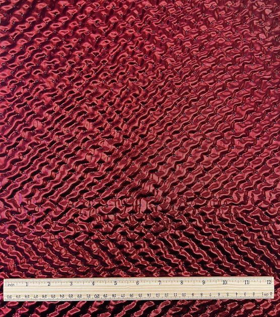 Red 3D Texture Metallic Knit Fabric by The Witching Hour, , hi-res, image 5