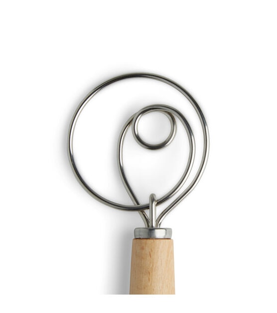 Stainless Steel Dough Whisk With Wood Handle by STIR, , hi-res, image 3