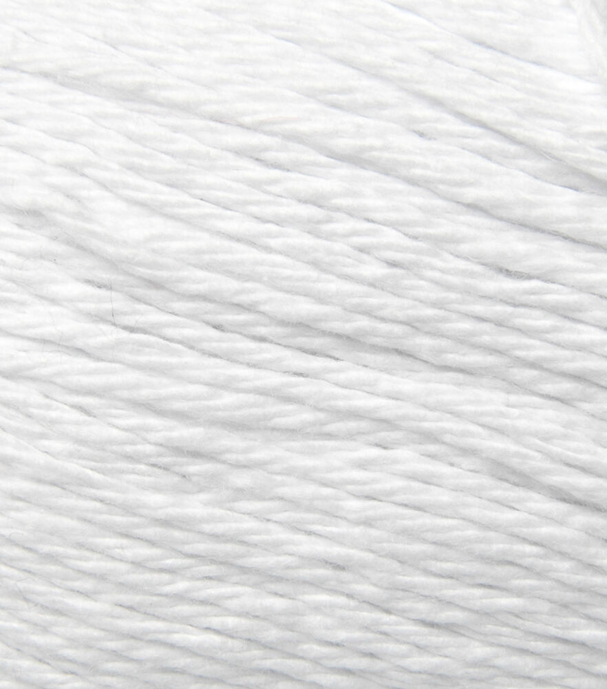 Worsted Cotton Blend 96-131yds Yarn by Big Twist, White, swatch, image 1