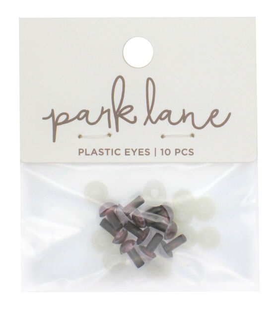 6mm Brown Plastic Eyes 10ct by Park Lane