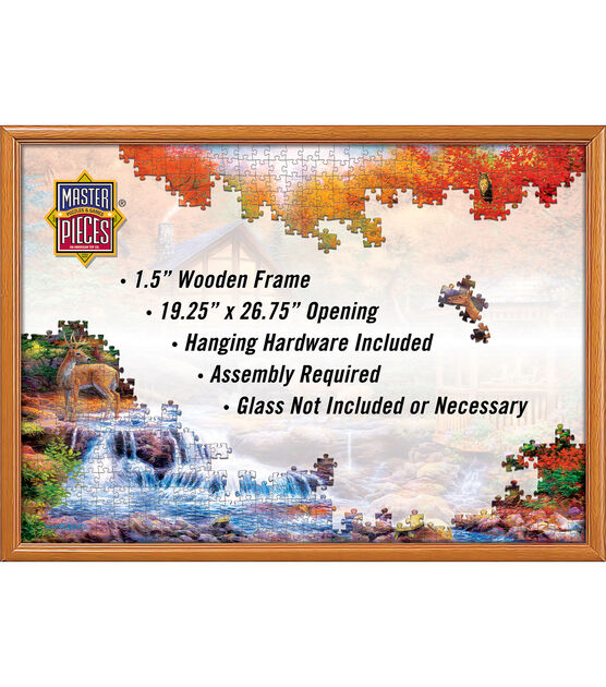 MasterPieces 19" x 27" Solid Wood Frame Jigsaw Puzzle 1000pc, , hi-res, image 2