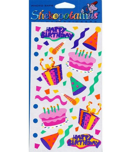 Stickopotamus Stickers Birthday Fun
