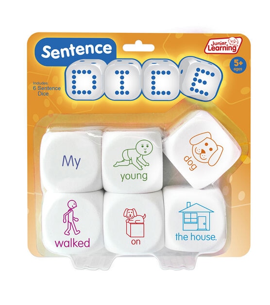 Junior Learning 1.5" Multicolor Sentence Dice 6ct
