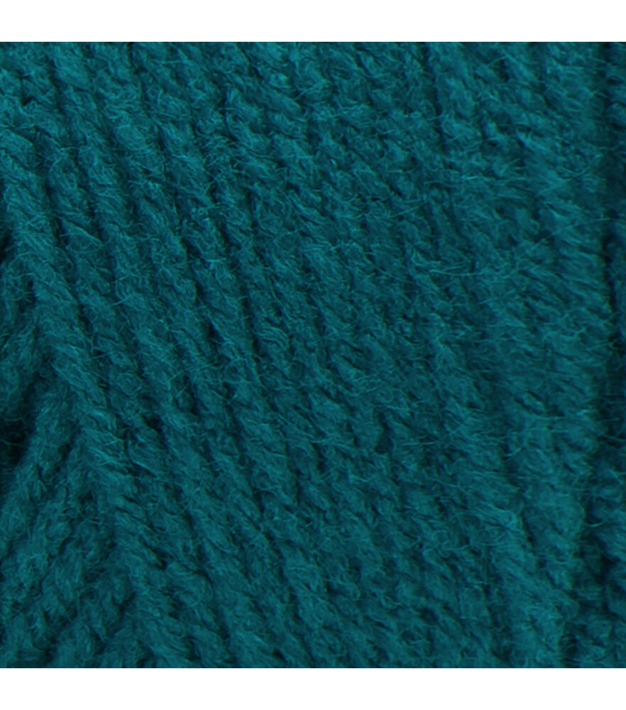 Red Heart Super Saver Worsted Acrylic Yarn, Real Teal, swatch, image 65