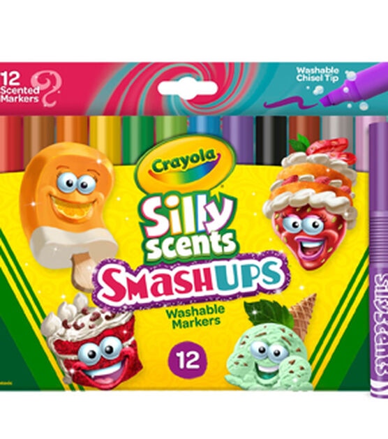 Crayola 12ct Silly Scents Smash Ups Chisel Tip Washable Markers