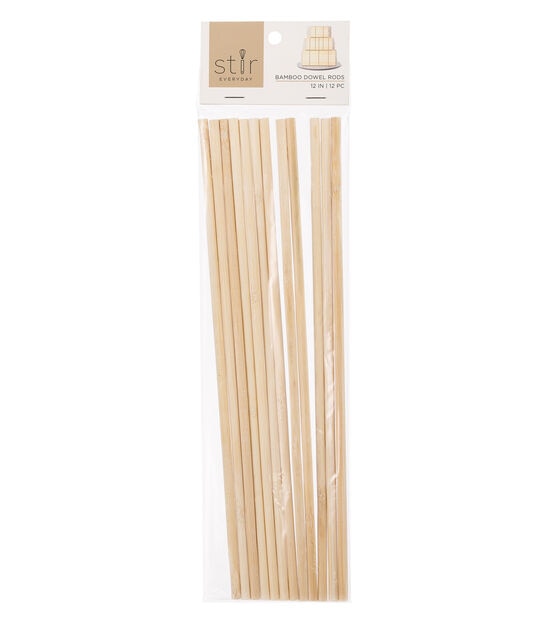 12" Bamboo Dowel Rods 12pk by STIR