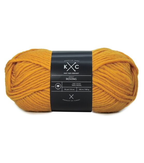 115yd Craft Roving Bulky Wool Yarn by K+C, , hi-res, image 1
