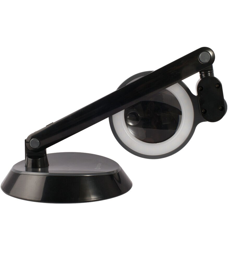 Magna Eye Hands-free LED Magnifier Lamp w/ Adjustable Arm Black For Crafts  Etc