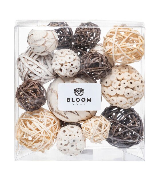 7" White & Gray Ball Bowl Fillers by Bloom Room