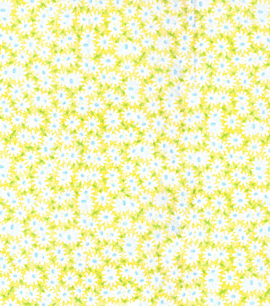 Fabric Traditions Packed Daisies Cotton Fabric by Keepsake Calico, Yellow, swatch