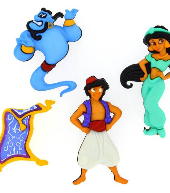 Dress It Up 4ct Disney Aladdin Shank Buttons, , hi-res, image 2