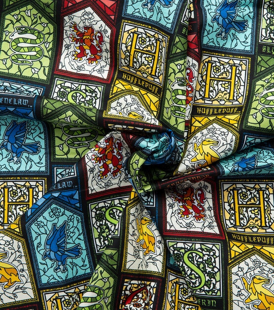 Harry Potter Cotton Fabric  Stained Glass Houses, , hi-res, image 5