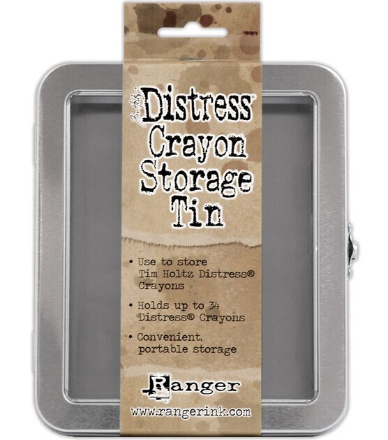 Ranger Tim Holtz Distress 6.5" x 5.5" Crayon Storage Tin